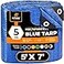 Xpose Safety Better Blue Poly Tarp 5 X 7 Multipurpose Protective Cover Lightweight Durable Waterproof Weather Proof 5 Mil Thick Polyethylene by