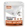 TARPAL 10x20 White Tarps Waterproof 75 mil Medium Duty Tarp All Purpose Poly Tarps Cover WaterproofSnow Proof UV ProtectionRip and Tear ProofPoly Tarpaulin
