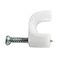 Merriway BH02258 Round Cable Clip 4mm White Pack of 200