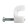 Merriway BH02258 Round Cable Clip 4mm White Pack of 200