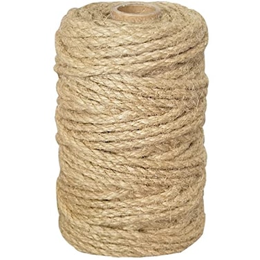 PH PERKHOMY PerkHomy 5mm Jute Rope 105 Feet Twisted Heavy Duty and Thick Twine Rope for Cat Scratcher Scratching Post Tree Craft Projects Gardening Home Decoration Packing Bundling 105FT 5mm