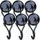 Elefama 110 LBS Magnetic Hooks Heavy Duty for Cruise Cabins Refrigerator Fridge Hanging Grill Tools Purse Magnet Hooks Strong Magnets with Hooks Black Magnetic Hook Hanger Swing for Kitchen Classroom