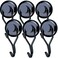 Elefama 110 LBS Magnetic Hooks Heavy Duty for Cruise Cabins Refrigerator Fridge Hanging Grill Tools Purse Magnet Hooks Strong Magnets with Hooks Black Magnetic Hook Hanger Swing for Kitchen Classroom