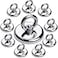VNDUEEY 100 LBS Strong Magnetic Hooks 10 Pack Magnet Hooks Rare Earth Neodymium Fishing Magnets with Countersunk Hole Eyebolt Heavy Duty Magnet Hooks for Cruise Home Workplace Garage and Kitchen