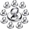 VNDUEEY 100 LBS Strong Magnetic Hooks 10 Pack Magnet Hooks Rare Earth Neodymium Fishing Magnets with Countersunk Hole Eyebolt Heavy Duty Magnet Hooks for Cruise Home Workplace Garage and Kitchen