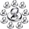 VNDUEEY 100 LBS Strong Magnetic Hooks 10 Pack Magnet Hooks Rare Earth Neodymium Fishing Magnets with Countersunk Hole Eyebolt Heavy Duty Magnet Hooks for Cruise Home Workplace Garage and Kitchen