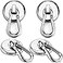 E BAVITE Magnetic Hooks110LBS Strong Heavy Duty Neodymium Magnet Hooks with Swivel Carabiner HookGreat for Your KitchenRefrigerator and Other Magnetic Surfaces4 Pack Silvery