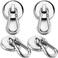 E BAVITE Magnetic Hooks110LBS Strong Heavy Duty Neodymium Magnet Hooks with Swivel Carabiner HookGreat for Your KitchenRefrigerator and Other Magnetic Surfaces4 Pack Silvery