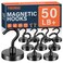 FINDMAG Magnetic Hooks Heavy Duty 50lb Strong Magnetic Hooks for Cruise Cabins Heavy Duty Magnets with Hook for Refrigerator Black Magnet Hook for Classroom Kitchen Home 2026 Cruise Essentials