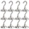 GREATMAG Magnetic Hooks Heavy Duty 110 lbs Strong Hooks for Hanging Magnets with Hook for Cruise Cabins Grill Fridge Pack of 12