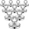 DIYMAG Magnetic Hooks 100 lbs Heavy Duty Rare Earth Neodymium Magnet Hooks with Countersunk Hole Eyebolt for Workplace Home Kitchen Office and Garage 10 Packs
