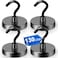 LOVIMAG Magnetic Hooks Heavy Duty 130lbs Strong Neodymium Magnet Hook for Cruise Cabins Magnets with Hooks for Locker Accessories Classroom Must Haves Kitchen Office Metal Door Decor 4 Pack