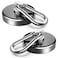 FINDMAG Magnetic Hooks 170LBS Heavy Duty Magnet with Carabiner Hook Strong Magnetic Hooks for Hanging for Home Cruise Ship Office Locker Workplace Refrigerator or Travel 2 Pack