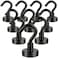 DIYMAG Magnetic Hooks 30Lbs Facilitate Hook Neodymium Magnet Hooks with Nickel Coating for CruiseKitchen Home Workplace Office and Garage etc 10 Packs Black
