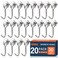 FINDMAG Magnetic Hooks 30lbs Magnetic Hooks Cruise Ship Essentials 2026 Strong Magnet Hooks Heavy Duty Swivel Swing Hooks for Fridge Kitchen Classroom Garage Grill 20 Pack Silver