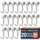 FINDMAG Magnetic Hooks 30lbs Magnetic Hooks Cruise Ship Essentials 2026 Strong Magnet Hooks Heavy Duty Swivel Swing Hooks for Fridge Kitchen Classroom Garage Grill 20 Pack Silver