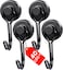 MIKEDE Magnetic Hooks 4 Pack 40Lbs Heavy Duty Neodymium Magnet Hooks Black Magnetic Swivel Hooks for Hanging Rust Proof Strong Magnets with Hook Magnetic Metal Hanger for Storage