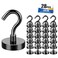 MIKEDE Medal Holders 28PCS Magnetic Hooks 30LBS Display Hanger Heavy Duty Magnet Hook Strong Neodymium