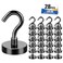 MIKEDE Medal Holders 28PCS Magnetic Hooks 30LBS Display Hanger Heavy Duty Magnet Hook Strong Neodymium