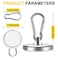 DIYMAG Magnetic Hooks Strong Heavy Duty Neodymium Magnet Hook 200LBS Magnetics for Hanging at Home Office Locker Workplace Refrigerator Cruise Ship or Travel 4 Pack