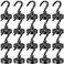 DIYMAG Black Magnetic Hooks 50 LB Heavy Duty Magnet with Hook 20 Packs Strong Rare Earth Neodymium Magnets for Hanging Magnetics Hanger for Curtain Home Kitchen Workplace