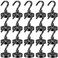 DIYMAG Black Magnetic Hooks 50 LB Heavy Duty Magnet with Hook 20 Packs Strong Rare Earth Neodymium Magnets for Hanging Magnetics Hanger for Curtain Home Kitchen Workplace