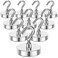 MIKEDE Magnetic Hooks Heavy Duty 170LB Strong Neodymium Magnets with Hooks for Refrigerator Large Magnetic Hooks with Epoxy Coating for Hanging Home Workplace 10 Pack