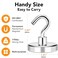 MIKEDE Magnetic Hooks Heavy Duty 170LB Strong Neodymium Magnets with Hooks for Refrigerator Large Magnetic Hooks with Epoxy Coating for Hanging Home Workplace 10 Pack