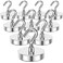 MIKEDE Magnetic Hooks Heavy Duty 170LB Strong Neodymium Magnets with Hooks for Refrigerator Large Magnetic Hooks with Epoxy Coating for Hanging Home Workplace 10 Pack