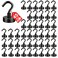 E BAVITE Magnetic Hooks Strong Magnet Cruise Hook for Hanging Grill Towel Home Kitchen Workplace Office and Garage 45 PackBlack