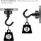 E BAVITE Magnetic Hooks Strong Magnet Cruise Hook for Hanging Grill Towel Home Kitchen Workplace Office and Garage 45 PackBlack