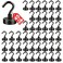 E BAVITE Magnetic Hooks Strong Magnet Cruise Hook for Hanging Grill Towel Home Kitchen Workplace Office and Garage 45 PackBlack
