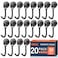 FINDMAG Black Magnetic Hooks 30lbs Strong Magnetic Hooks for Refrigerator 2026 Cruise Ship Essentials Swivel Swing Magnet Hooks for Garage Home Organizaton Whiteboard Office Supplies 20 Pack