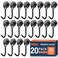FINDMAG Black Magnetic Hooks 30lbs Strong Magnetic Hooks for Refrigerator 2026 Cruise Ship Essentials Swivel Swing Magnet Hooks for Garage Home Organizaton Whiteboard Office Supplies 20 Pack