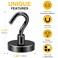 DIYMAG Black Magnetic Hooks 120 LB Heavy Duty Strong Magnet with Hook Rare Earth Neodymium Magnets for Hanging Magnetics Hanger for Curtain Home Kitchen Workplace 20 Packs