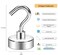 Neosmuk Magnetic HooksHeavy Duty Earth Magnets with Hook for Refrigerator Extra Strong Cruise Hook for Hanging Magnetic Hanger for Cabins Grill Silver 6 Pack