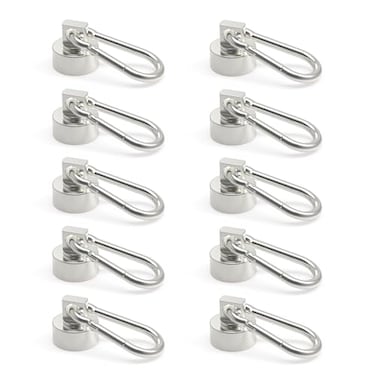 Ant Mag Magnets Hooks Heavy Duty with Carabiner 22lbs Strong Magnets Great Hanging for Refrigerator Cruise Cabin Grill Wreath Kitchen Office 10 Pack