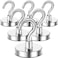 DIYMAG 6 Packs Magnetic Hooks170 Lb Heavy Duty Neodymium Magnets for Refrigerator Strong Cruise Ship Essentials Hook for Hanging Magnetics Hanger for Grill