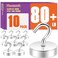 Neosmuk Magnetic Hooks Cruise Ship Essentials 80lb Heavy Duty Magnetic Hooks for Cruise Cabins Refrigerator Grill Hanging and Travel Extra Strong MustHaves Magnet HookSilver