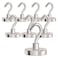 MIKEDE Magnetic Hooks Heavy Duty120LB Strong Magnet with Hook Super Neodymium Cruise Hooks Locker Organizer Industrial Hooks for Hanging Magnetic Hanger for Cruise Grill 8 Pack