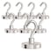 MIKEDE Magnetic Hooks Heavy Duty120LB Strong Magnet with Hook Super Neodymium Cruise Hooks Locker Organizer Industrial Hooks for Hanging Magnetic Hanger for Cruise Grill 8 Pack