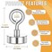 FINDMAG Magnetic Hooks N52 Grade Magnets Heavy Duty with Hook Sheep Eye Magnetic Hooks for Cruise Locker Accessories Office School 28 lbs Pack of 30