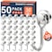 FINDMAG 50 Pack Magnetic Hooks 30 LB Magnet Hooks for Refrigerator Strong Neodymium Magnets with Hooks Magnetic Hooks Heavy Duty for Cruise Kitchen Classroom Beach Essentials Silver