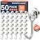 FINDMAG 50 Pack Magnetic Hooks 30 LB Magnet Hooks for Refrigerator Strong Neodymium Magnets with Hooks Magnetic Hooks Heavy Duty for Cruise Kitchen Classroom Beach Essentials Silver