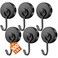 FINDMAG 100lbs Magnetic Hooks Heavy Duty Extra Strong Magnetic Hooks for Cruise Cabins Large Magnet Hooks for Refrigerator Magnetic Hanger for Garage Kitchen Garden Locker Accessories 6 Pack