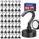 Junarter Black Magnetic Hooks 40 Pack Magnetic Hooks for Cruise Cabins 25lbs Magnet Hooks Strong Magnetic Hook Heavy Duty Magnets with Hooks Metal Magnetic Hook for Hanging Refrigerator