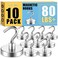 VNDUEEY Magnetic Hooks 80LBS Heavy Duty Magnetic Hooks for Cruise Cabins Metal Hooks for Cruise Ship Walls Refrigerator Classroom Grills Extra Strong Cruise Magnet Hooks for Hanging 10 Pack Silver