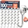 FINDMAG 100 Pack Magnetic Hooks 30lbs Magnetic Hooks for Cruise Cabins Heavy Duty Strong Neodymium Swivel Swing Hooks for Refrigerator Grill Home Supplies Kitchen Organization Silver
