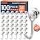 FINDMAG 100 Pack Magnetic Hooks 30lbs Magnetic Hooks for Cruise Cabins Heavy Duty Strong Neodymium Swivel Swing Hooks for Refrigerator Grill Home Supplies Kitchen Organization Silver