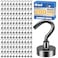 Grtard 200Pack Black Magnetic Hooks Heavy Duty 30LBS Neodymium Magnet Hooks for Cruise Strong Magnetic Hooks for Hanging Magnets with Hooks for Home Kitchen Workplace Office